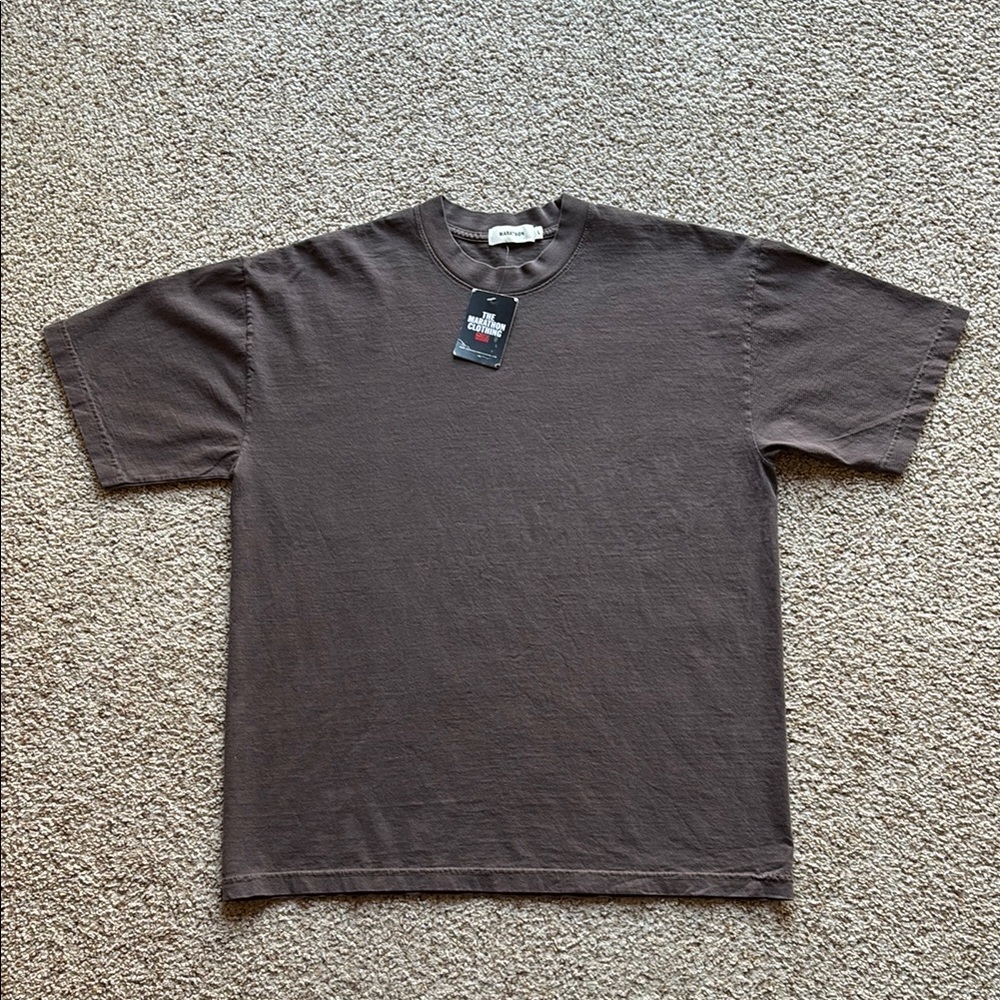 NWT The Marathon Clothing Grayish Brown Short Sleeve Cotton T-Shirt MIUSA L